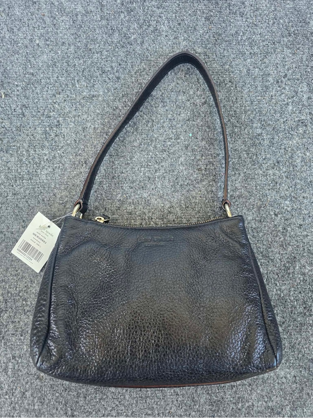 Kate Spade black pebbled leather shoulder bag